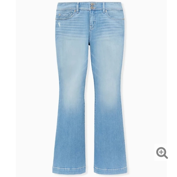 MID RISE FLARE JEAN - PREMIUM STRETCH LIGHT WASH - Picture 4 of 4